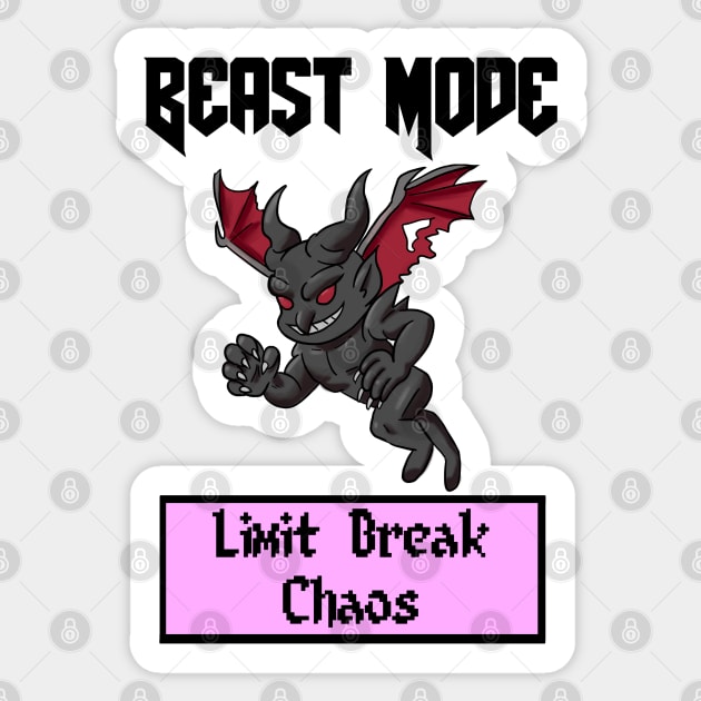 Beast Mode Vincent Valentine Limit Break Chaos Sticker by Gamers Utopia